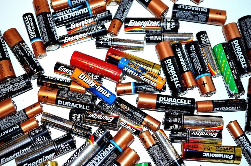 Batteries and electronic waste.